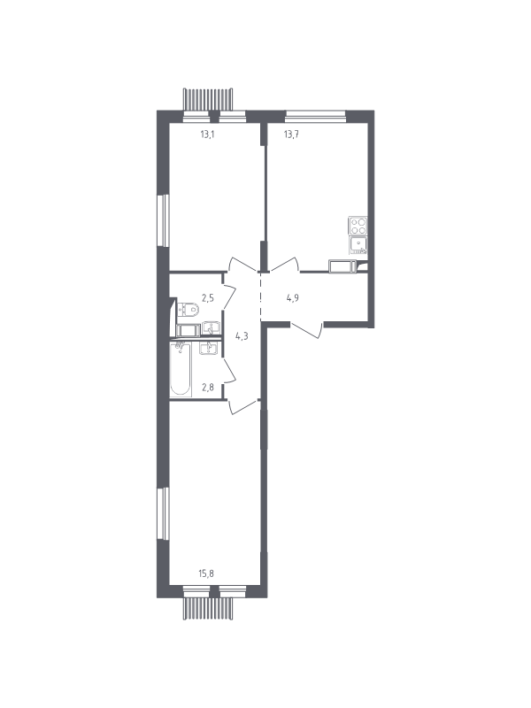 2 ккв 55,2 м²