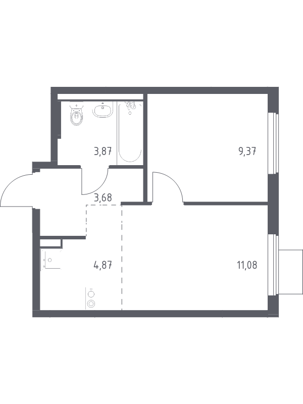 2 ккв (Евро) 32,9 м²