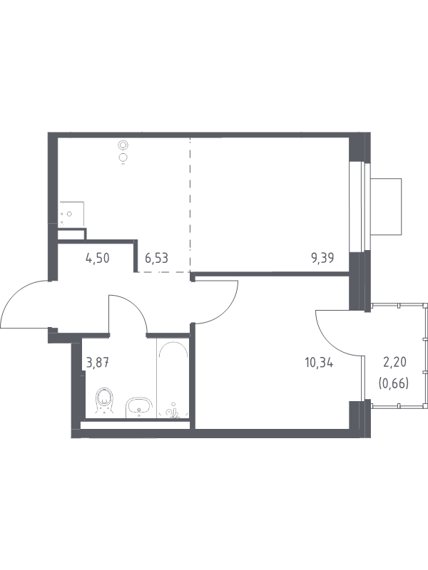 2 ккв (Евро) 35,3 м²