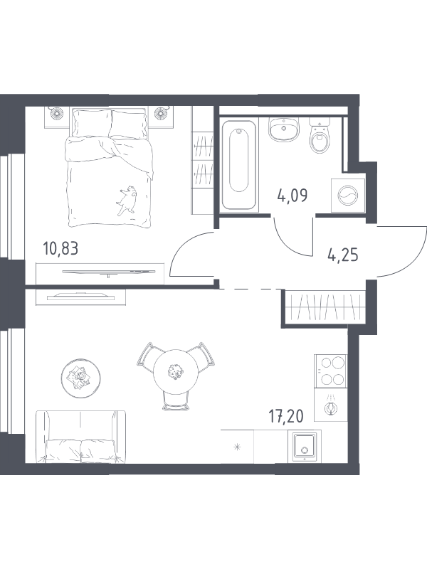 2 ккв (Евро) 36,4 м²