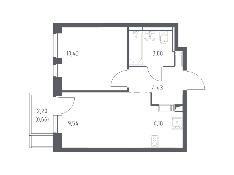 2 ккв (Евро) 35,1 м²