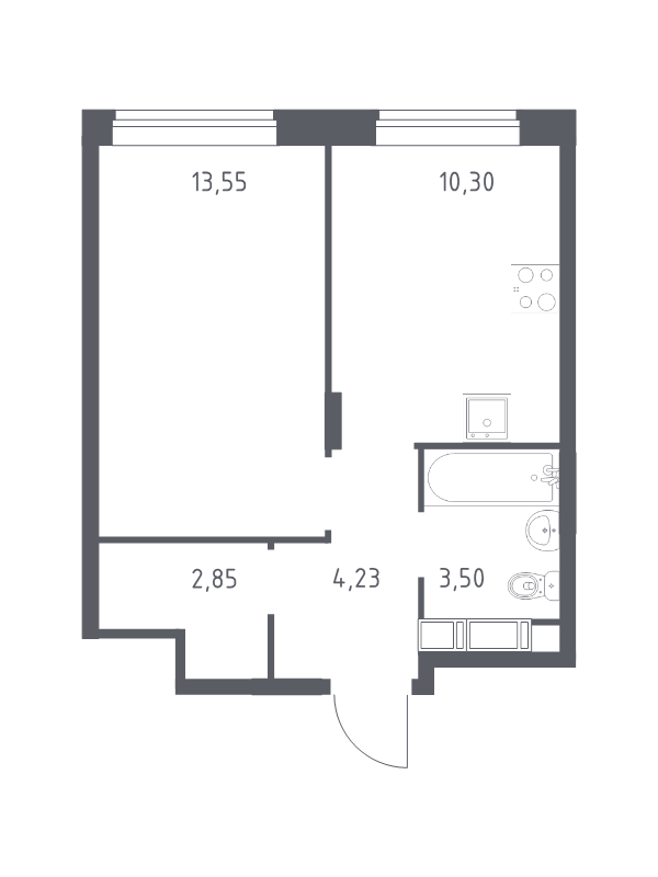 1 ккв 34,7 м²