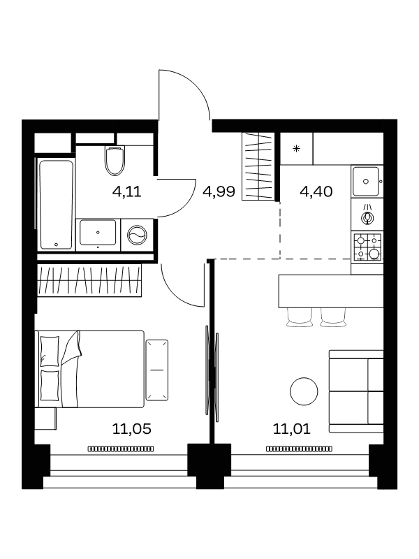2 ккв (Евро) 35,6 м²