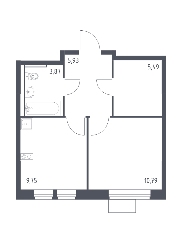 1 ккв 35,8 м²