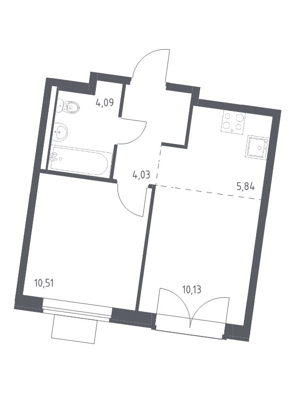 2 ккв (Евро) 34,6 м²
