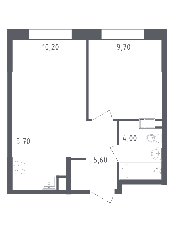 2 ккв (Евро) 35,2 м²