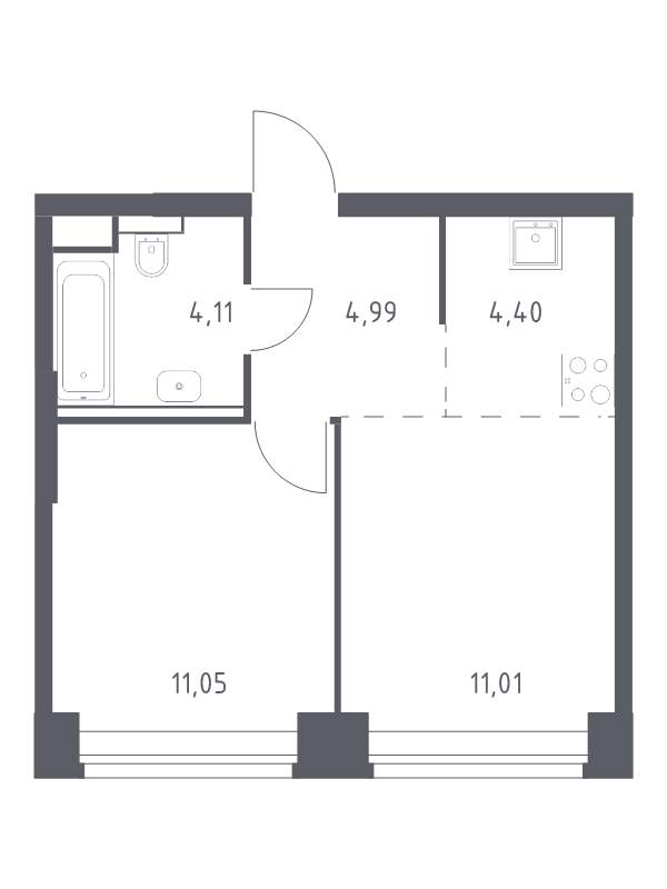 2 ккв (Евро) 35,6 м²