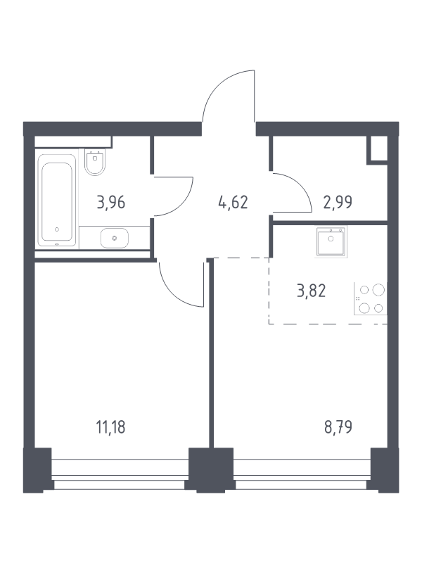 1 ккв 35,4 м²