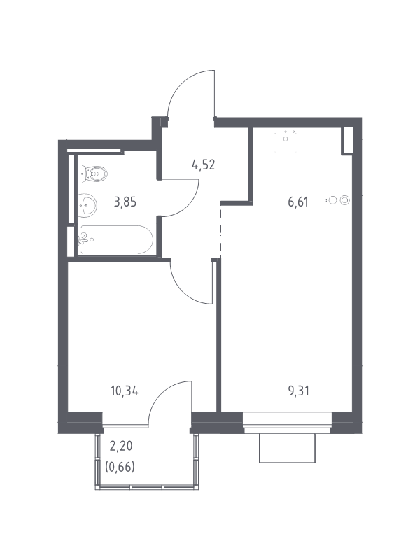 2 ккв (Евро) 35,3 м²