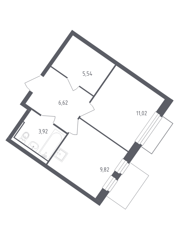 1 ккв 36,4 м²