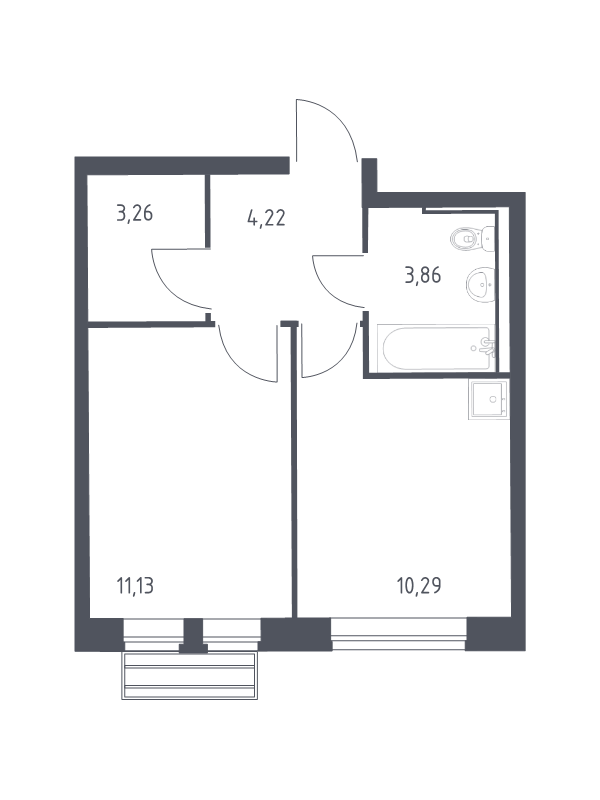 1 ккв 32,2 м²