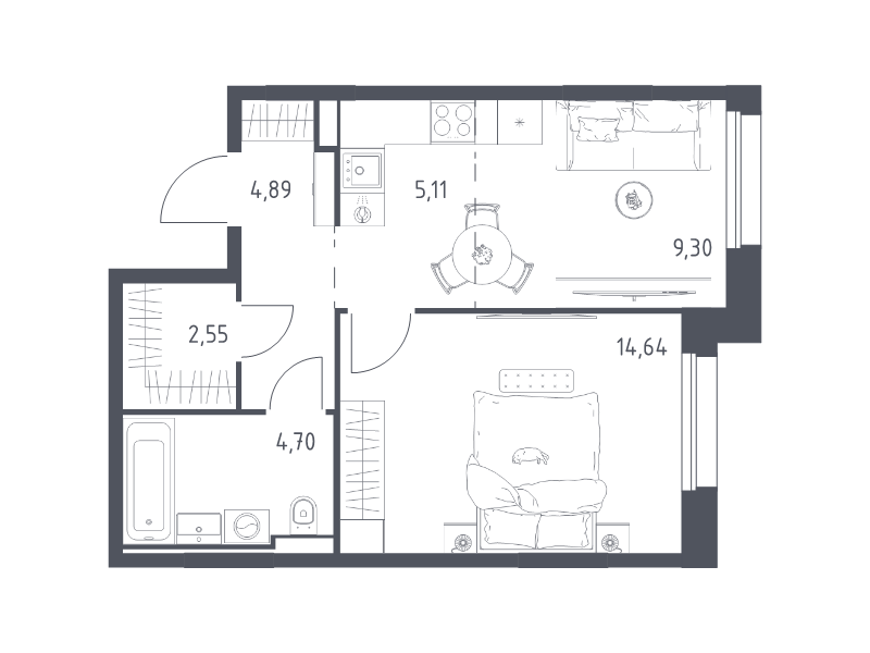 1 ккв 41,2 м²