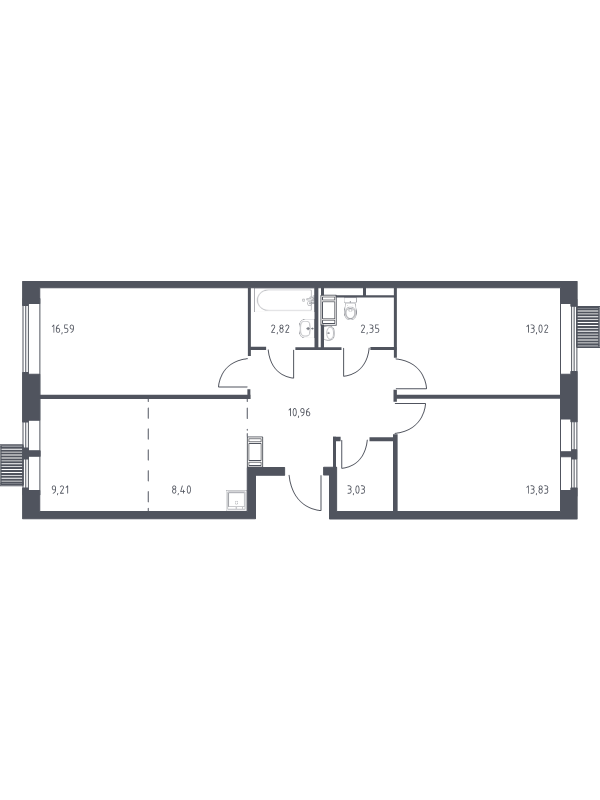 4 ккв (Евро) 80,2 м²