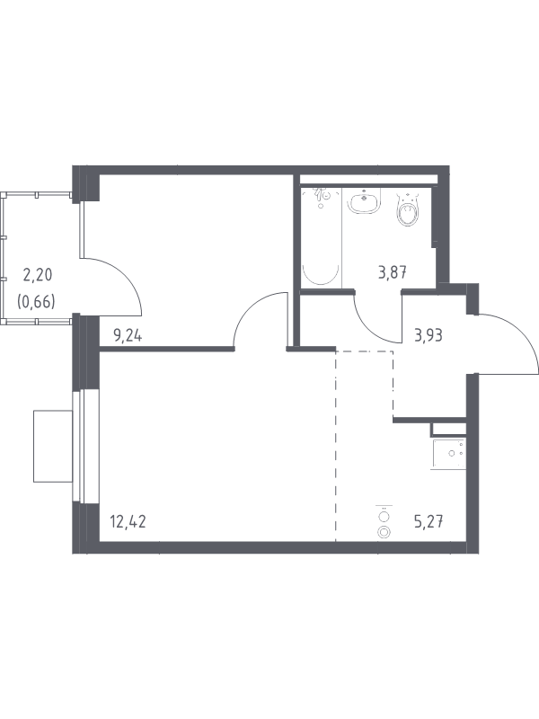 2 ккв (Евро) 35,4 м²