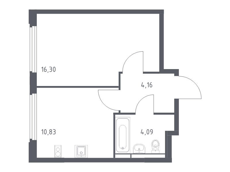 1 ккв 35,4 м²