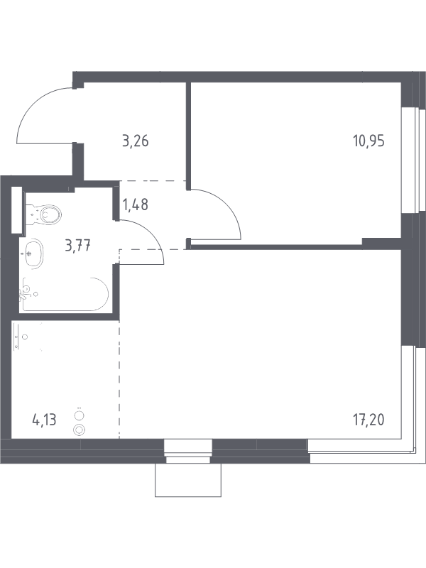 2 ккв (Евро) 40,8 м²