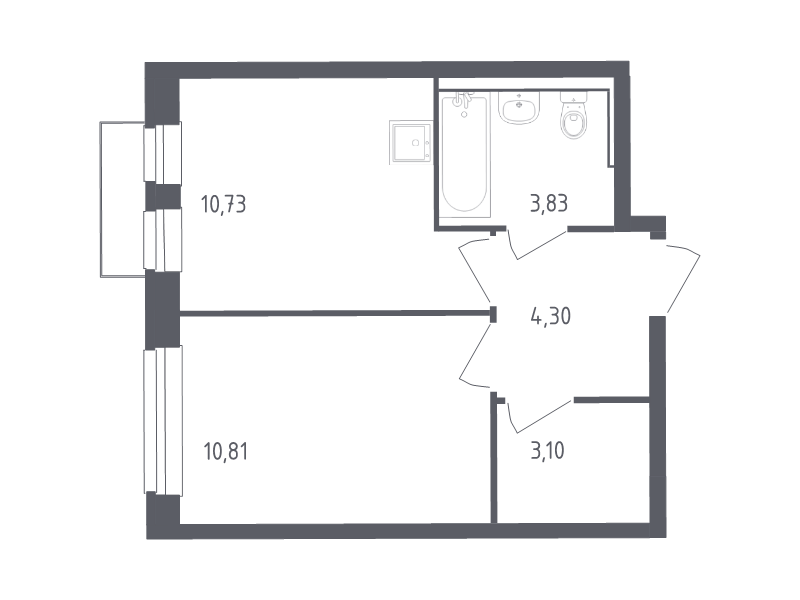 1 ккв 32 м²