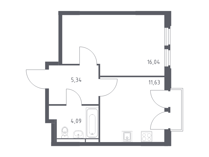 1 ккв 37,1 м²