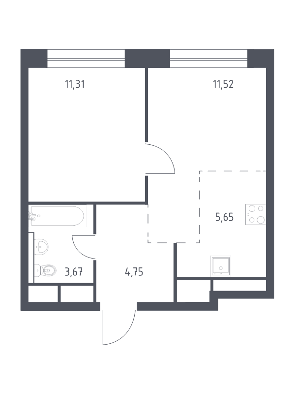 2 ккв (Евро) 36,3 м²