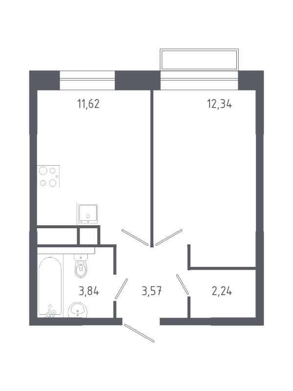 1 ккв 33,3 м²