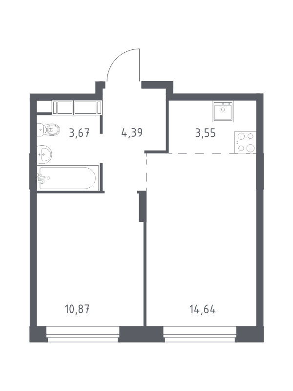 2 ккв (Евро) 37,3 м²