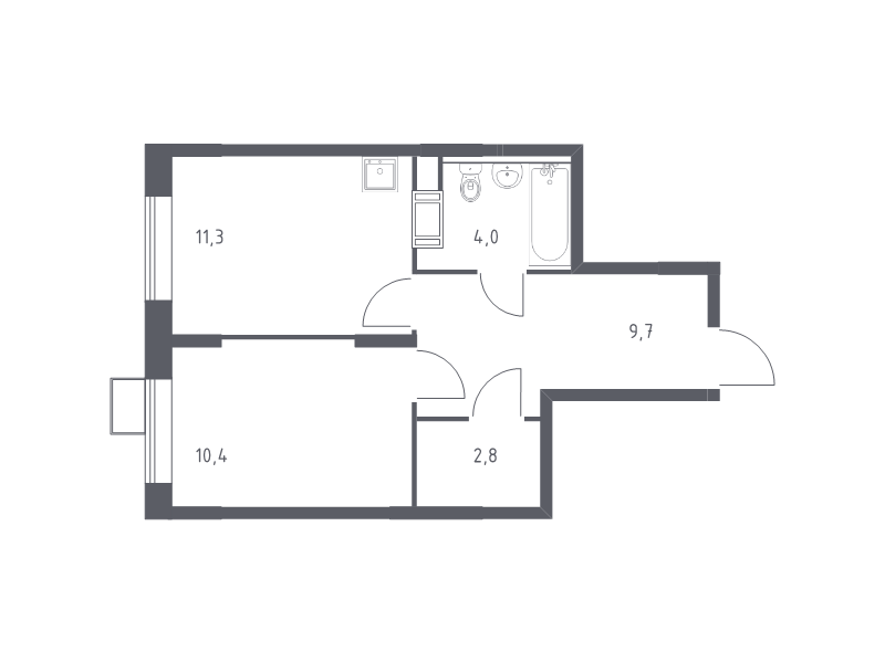 1 ккв 38,2 м²