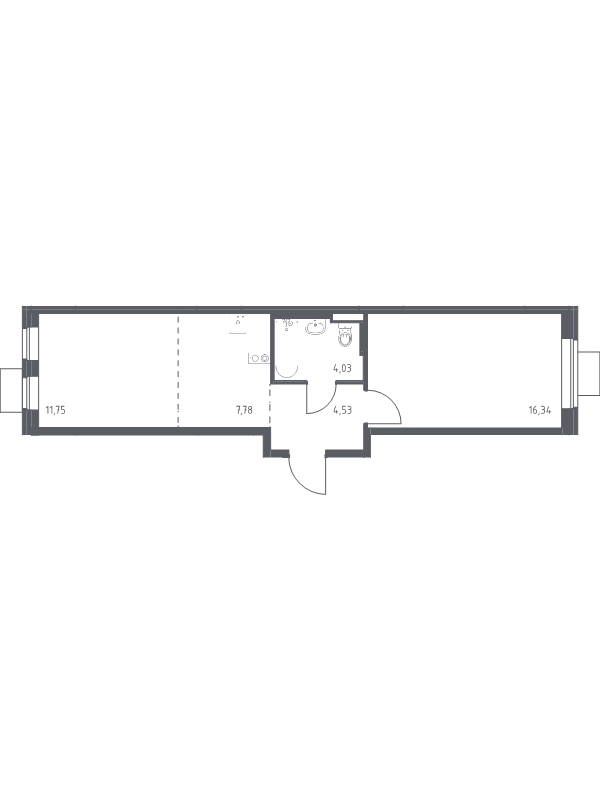 2 ккв (Евро) 44,4 м²