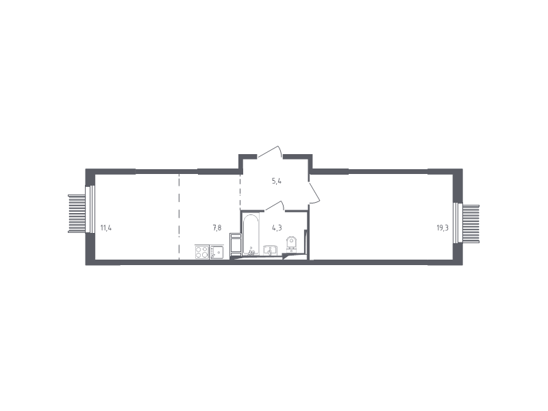 2 ккв (Евро) 47,5 м²