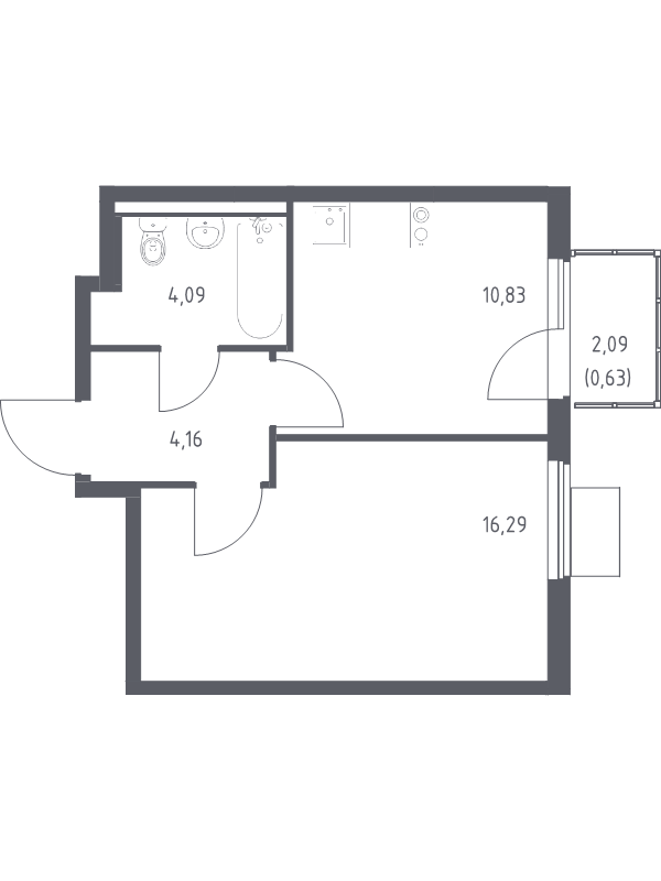 1 ккв 36 м²