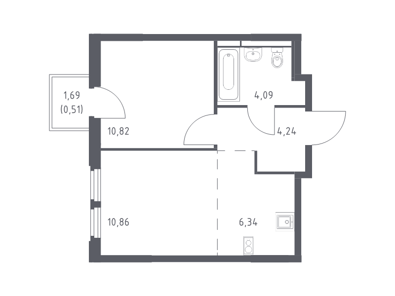 2 ккв (Евро) 36,9 м²