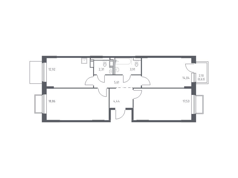3 ккв 78,8 м²