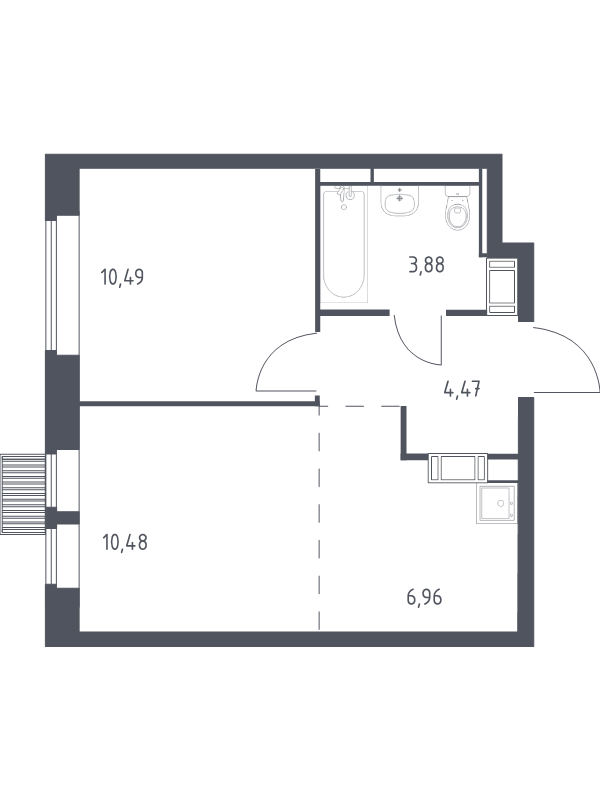 2 ккв (Евро) 36,3 м²