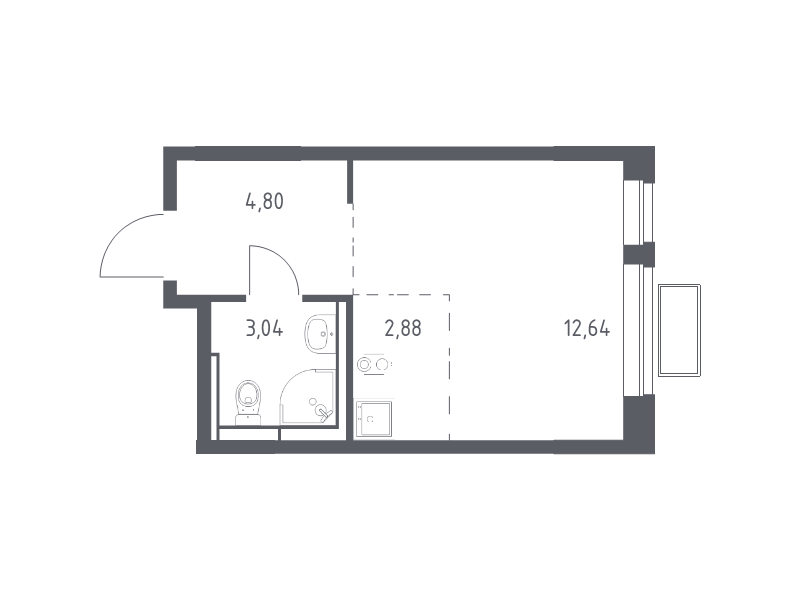 Студия 23,2 м²