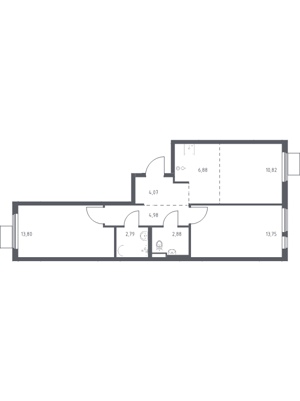3 ккв (Евро) 60 м²