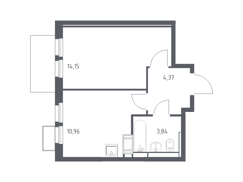 1 ккв 33,3 м²