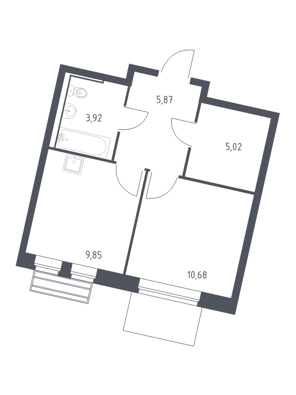 1 ккв 34,8 м²