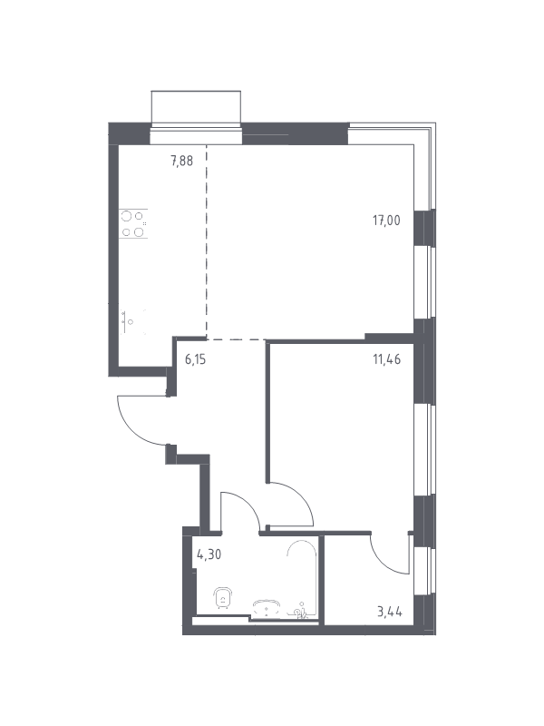 2 ккв (Евро) 50,2 м²