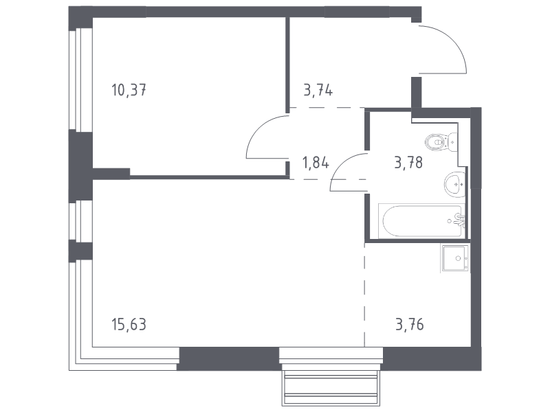 2 ккв (Евро) 39,1 м²