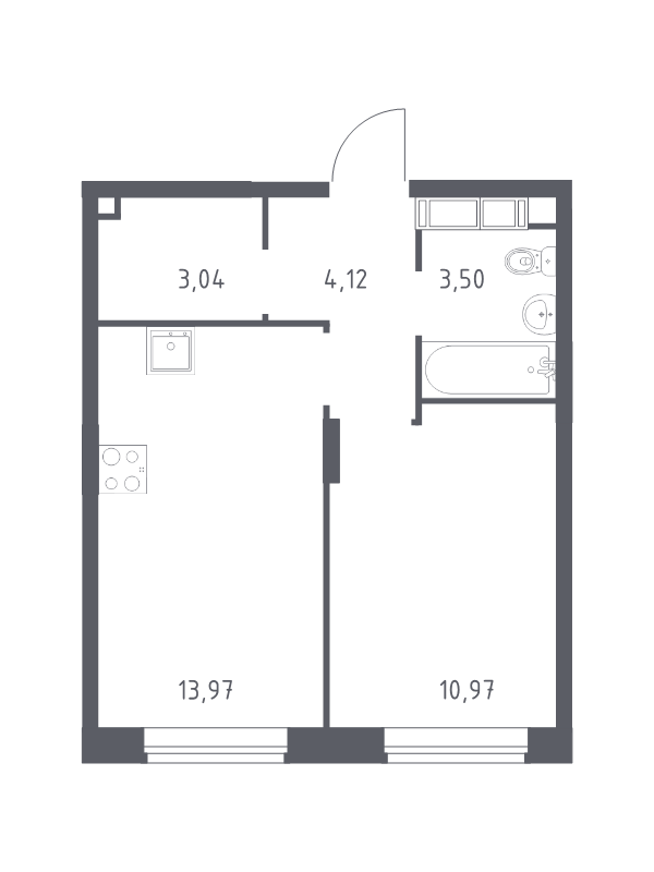 1 ккв 36 м²