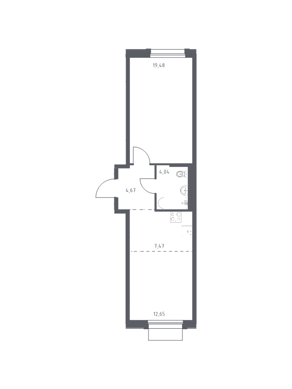 2 ккв (Евро) 48,3 м²