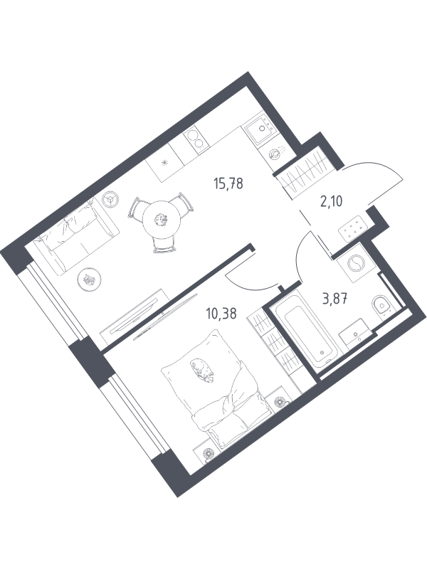 2 ккв (Евро) 32,1 м²