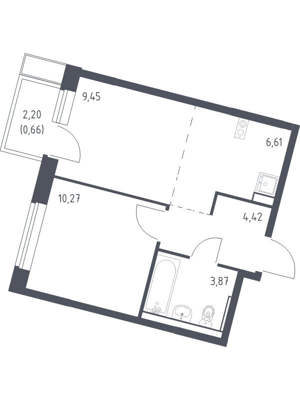2 ккв (Евро) 35,3 м²