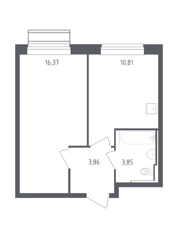 1 ккв 34,9 м²