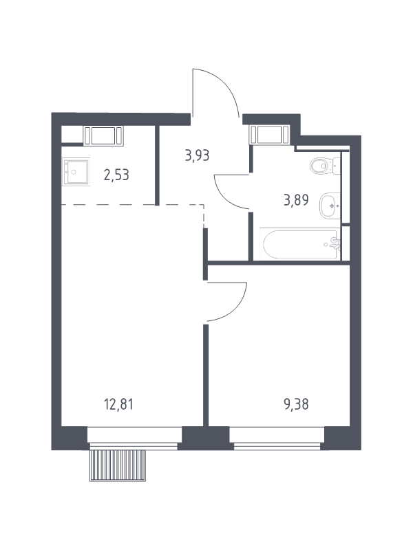 2 ккв (Евро) 32,5 м²