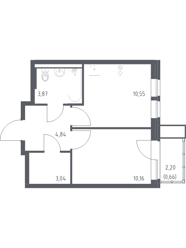 1 ккв 32,5 м²