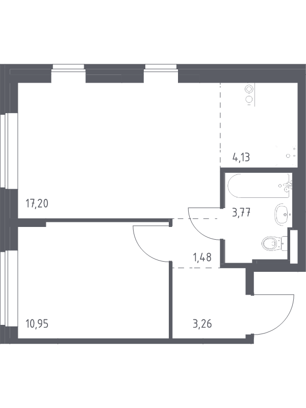 2 ккв (Евро) 40,8 м²