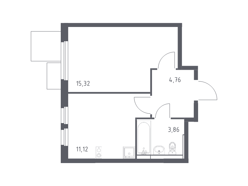 1 ккв 35,1 м²