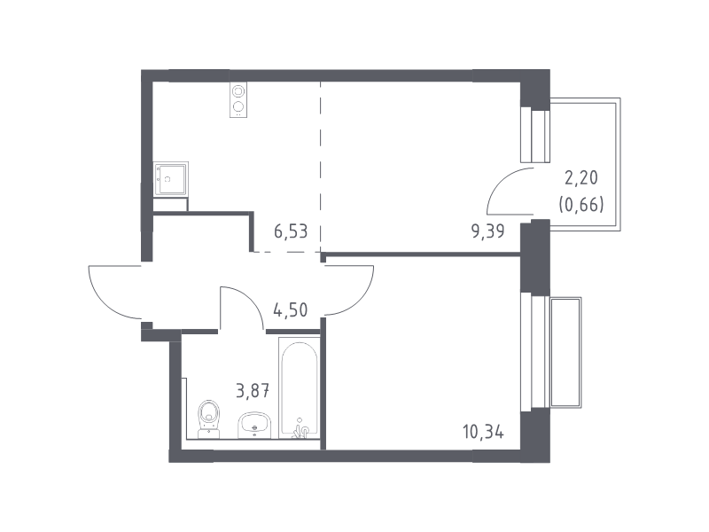 2 ккв (Евро) 35,3 м²