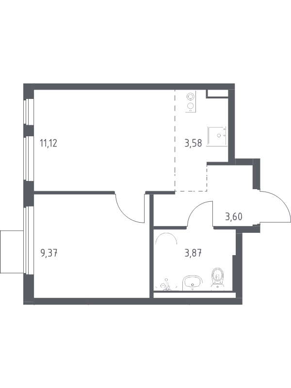 2 ккв (Евро) 31,5 м²