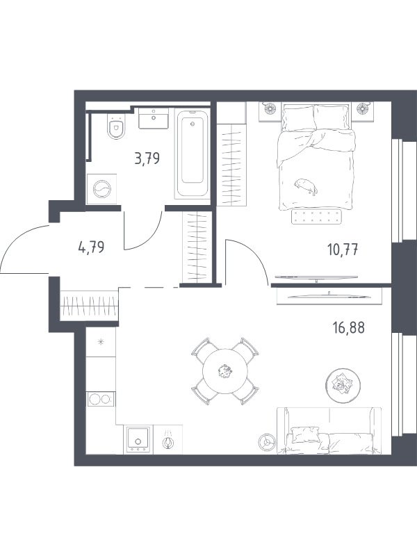 2 ккв (Евро) 36,2 м²
